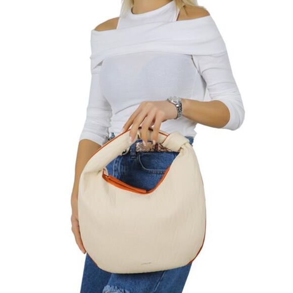 Matmazel cream colored texture purse - Picture 4 of 9